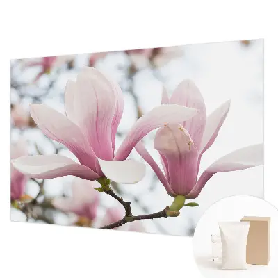 Papier peint intissé imprimé fleurs de magnolia