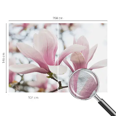 Papier peint intissé imprimé fleurs de magnolia