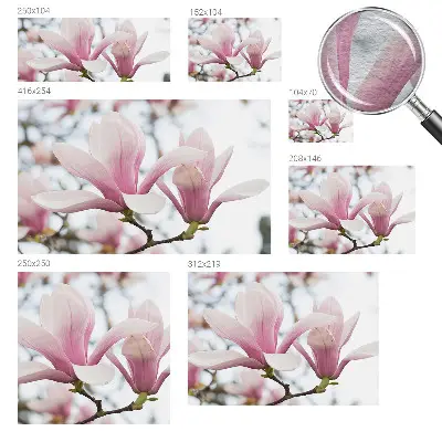 Papier peint intissé imprimé fleurs de magnolia