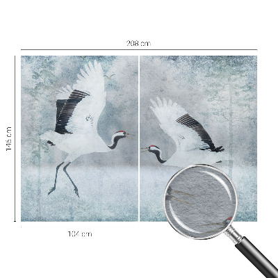 Papier peint panoramique intissé Harmonické žeriavy