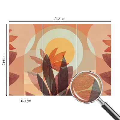 Papier peint photo sur tissu non tissé abstraction florale