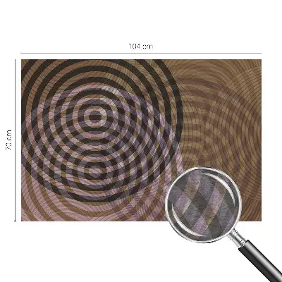 Papier peint photo imprimé sur tissu non tissé cercles hypnotiques