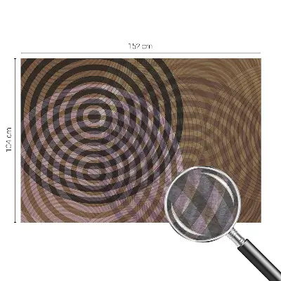Papier peint photo imprimé sur tissu non tissé cercles hypnotiques