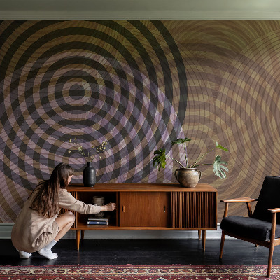 Poster mural panoramique Hypnotizujúce kruhy