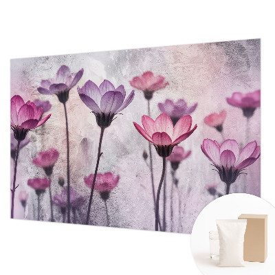 Papier peint chambre moderne à motif de fleurs pastel