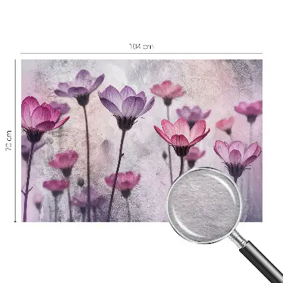 Papier peint intissé imprimé fleurs pastel