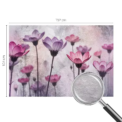 Papier peint intissé imprimé fleurs pastel