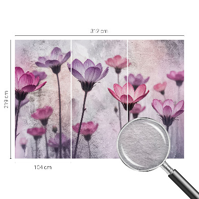 Papier peint chambre moderne Pastelové kvety