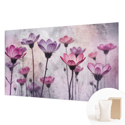 Papier peint chambre moderne à motif de fleurs pastel