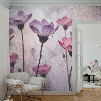 Papier peint chambre moderne Pastelové kvety