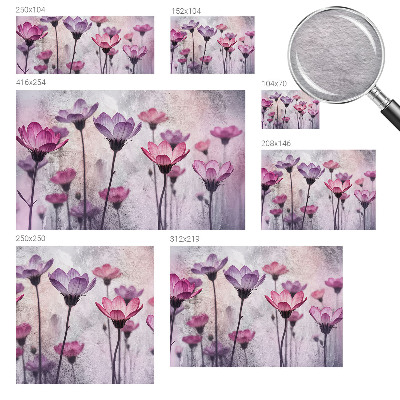 Papier peint chambre moderne à motif de fleurs pastel