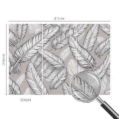 Papier peint photo grand format pour le mur Plumes subtiles