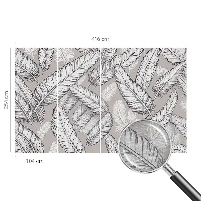 Papier peint photo grand format pour le mur Plumes subtiles