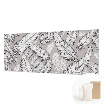 Papier peint panoramique moderne avec un motif de fines plumes