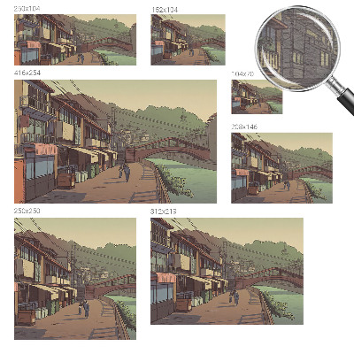Papier peint panoramique haut de gamme avec un paysage pastellé