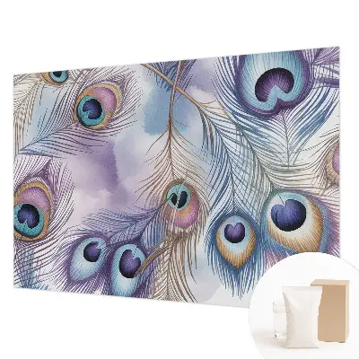 Papier peint photo grand format pour le mur Plumes de paon