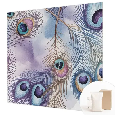 Papier peint photo grand format pour le mur Plumes de paon