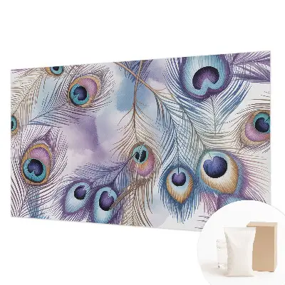 Papier peint photo grand format pour le mur Plumes de paon