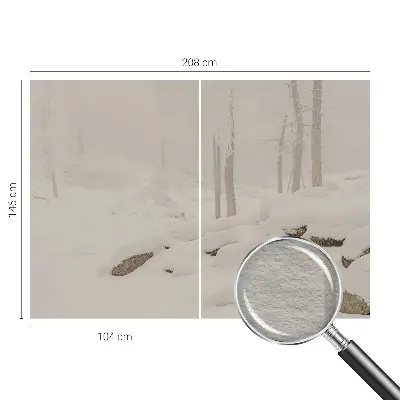 Papier peint photo grand format pour le mur Forêt enneigée