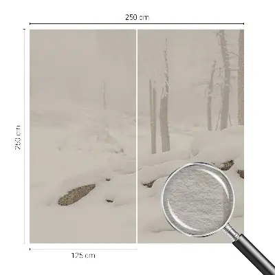 Papier peint photo grand format pour le mur Forêt enneigée