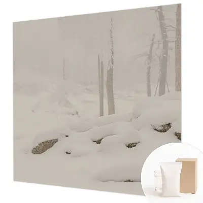 Papier peint photo grand format pour le mur Forêt enneigée