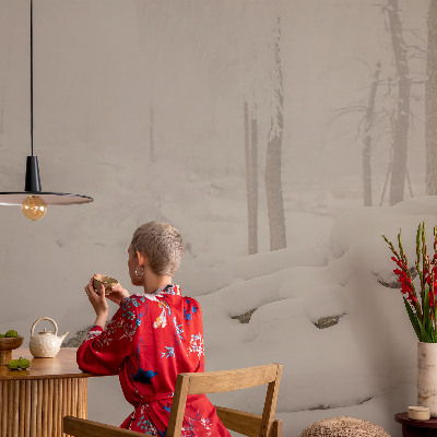 Papier peint panoramique chambre adulte Zasnežený les