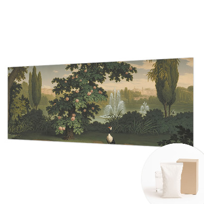 Papier peint panoramique moderne avec un motif de jardin naturel
