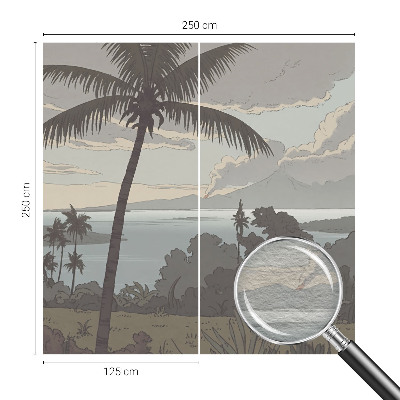 Papier peint panoramique salon Exotická krajina