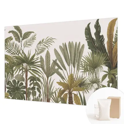 Papier peint photo sur tissu non tissé feuilles exotiques