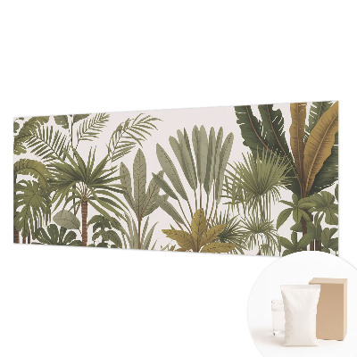 Papier peint panoramique enfant avec un motif de feuilles exotiques