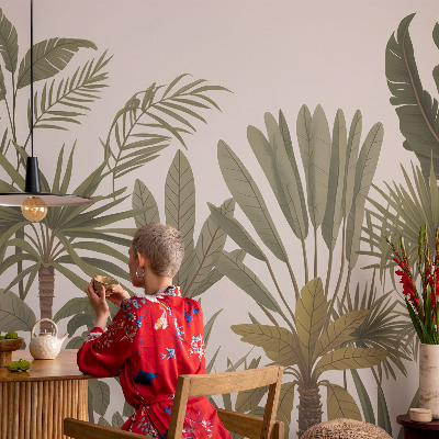 Papier peint panoramique enfant Exotické listy