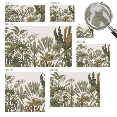 Papier peint panoramique enfant Exotické listy