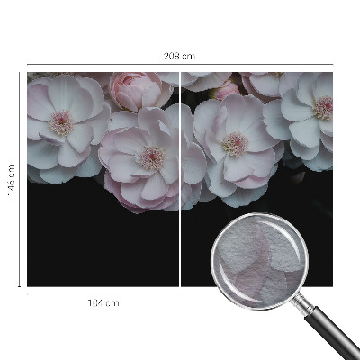 Papier peint panoramique chambre avec un motif de bouquet délicat
