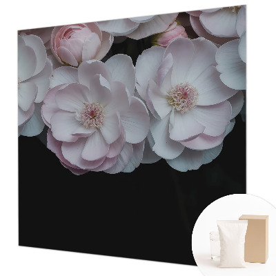 Papier peint panoramique chambre avec un motif de bouquet délicat