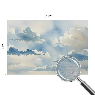 Papier peint photo imprimé sur tissu non tissé nuages ​​célestes