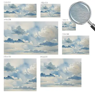 Papier peint photo imprimé sur tissu non tissé nuages ​​célestes