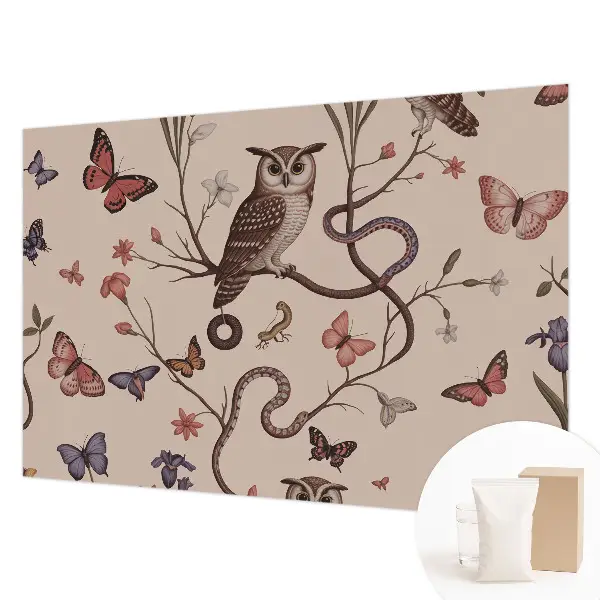 Papier peint intissé imprimé nature hibou