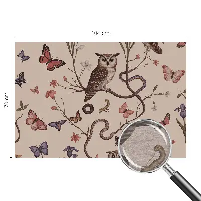 Papier peint intissé imprimé nature hibou