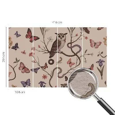 Papier peint intissé imprimé nature hibou