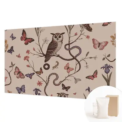 Papier peint intissé imprimé nature hibou