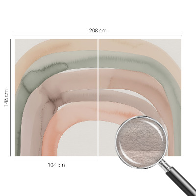 Papier peint panoramique haut de gamme avec motif d'arcs colorés