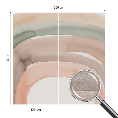 Papier peint panoramique haut de gamme avec motif d'arcs colorés