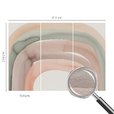 Papier peint panoramique haut de gamme avec motif d'arcs colorés