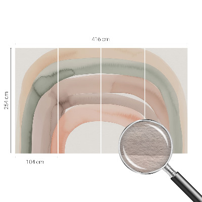Papier peint panoramique haut de gamme avec motif d'arcs colorés