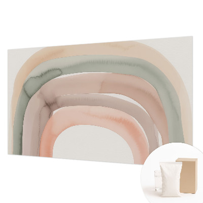Papier peint panoramique haut de gamme avec motif d'arcs colorés