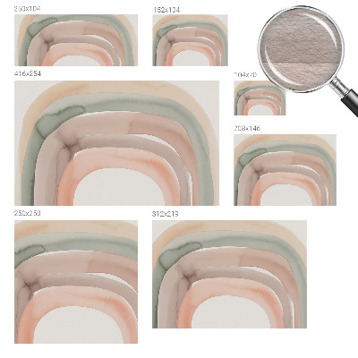 Papier peint panoramique haut de gamme avec motif d'arcs colorés