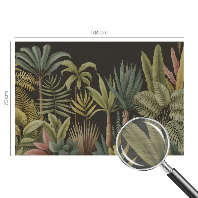 Papier peint panoramique facile à poser avec un motif de jungle tropicale
