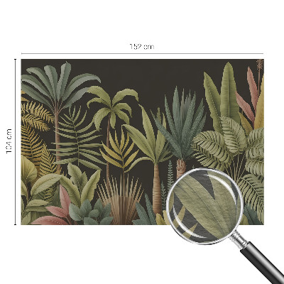 Papier peint panoramique facile à poser avec un motif de jungle tropicale