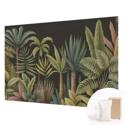 Papier peint panoramique facile à poser avec un motif de jungle tropicale