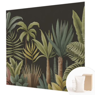 Papier peint panoramique facile à poser avec un motif de jungle tropicale